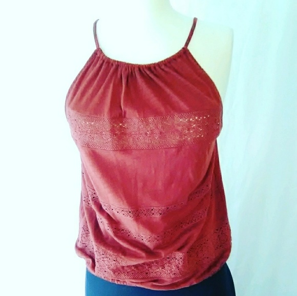 American Rag Tops - American Rag rusty red halter top size medium